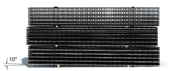 鋼筋桁架樓承板現場堆放示意圖